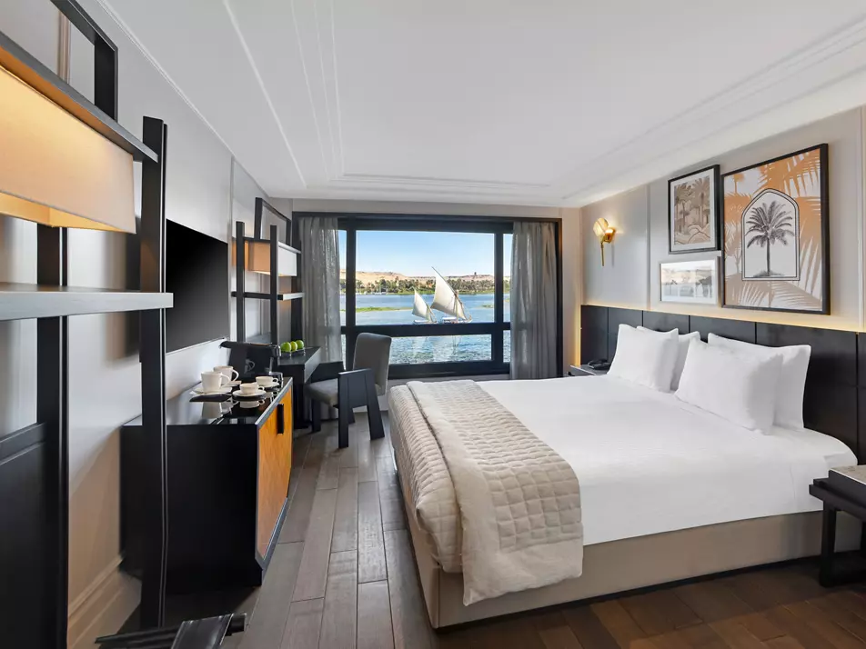 Cabin aboard the Mövenpick MS Sun Ray Nile cruise